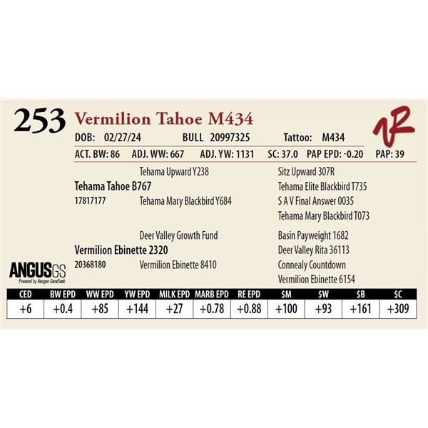 VERMILION TAHOE M434
