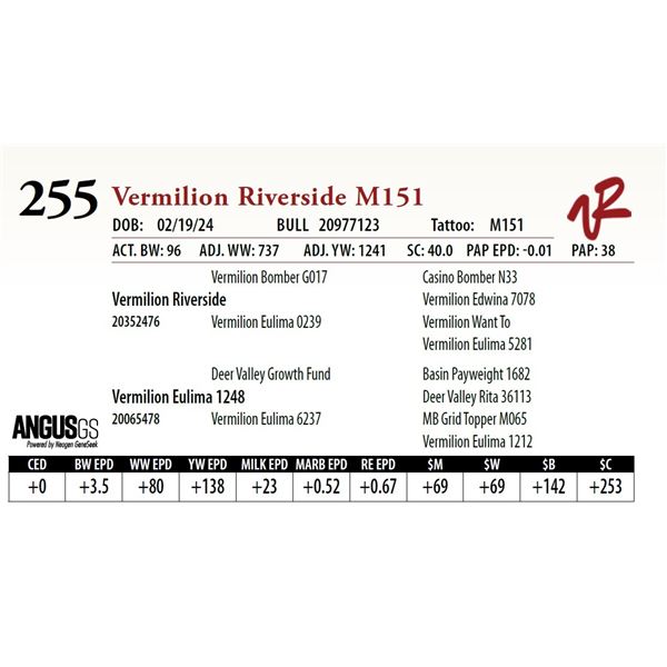 VERMILION RIVERSIDE M151