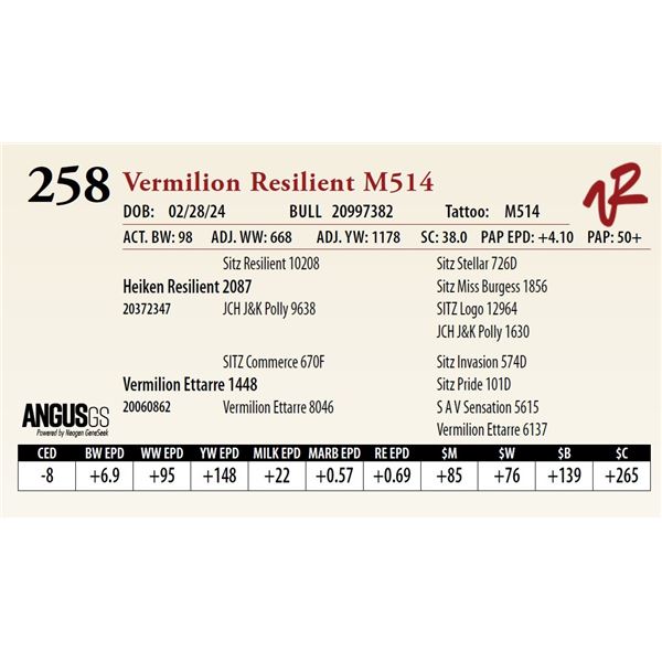 VERMILION RESILIENT M514