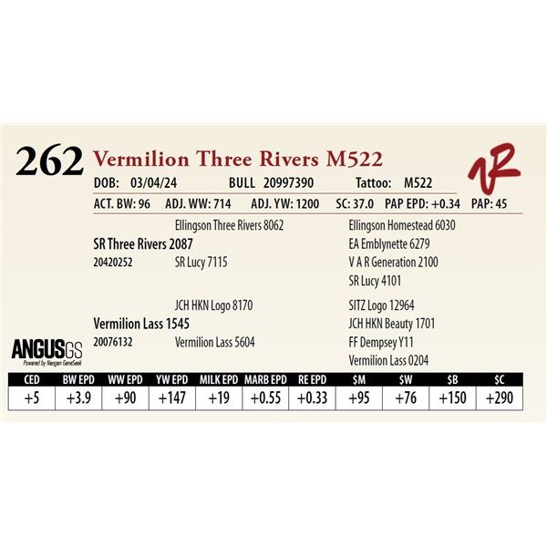 VERMILION THREE RIVERS M522