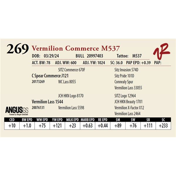VERMILION COMMERCE M537