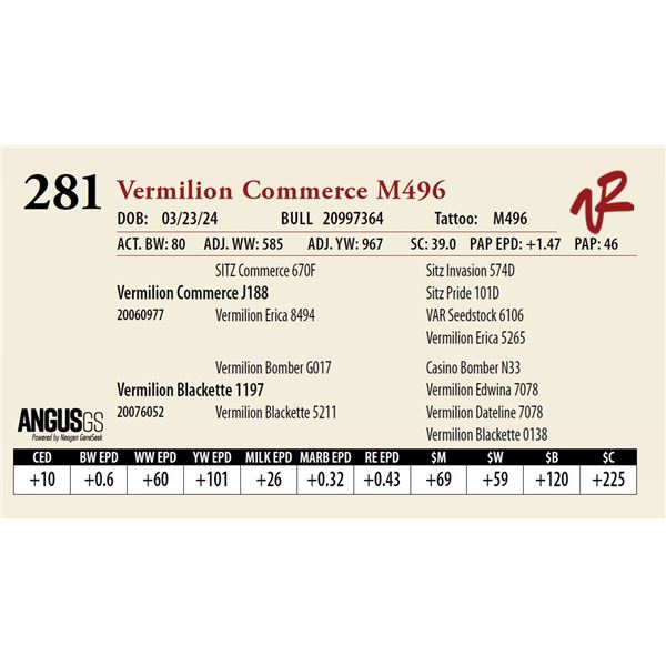 VERMILION COMMERCE M496