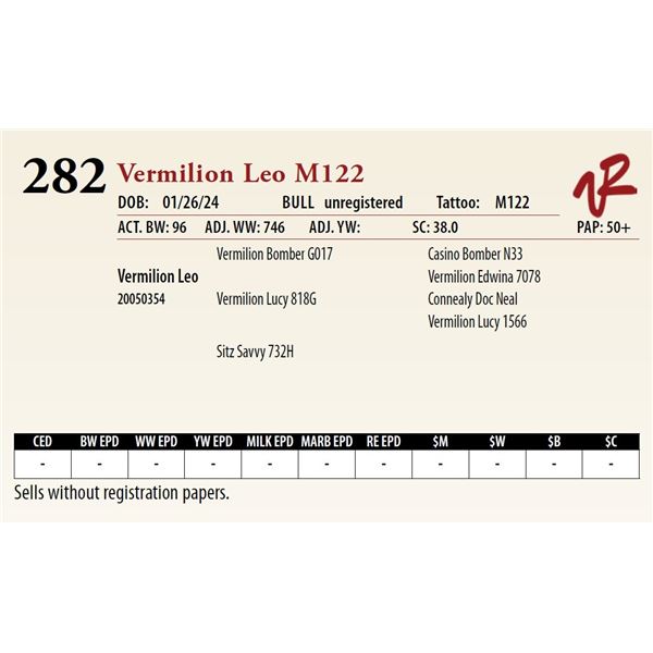 VERMILION LEO M122