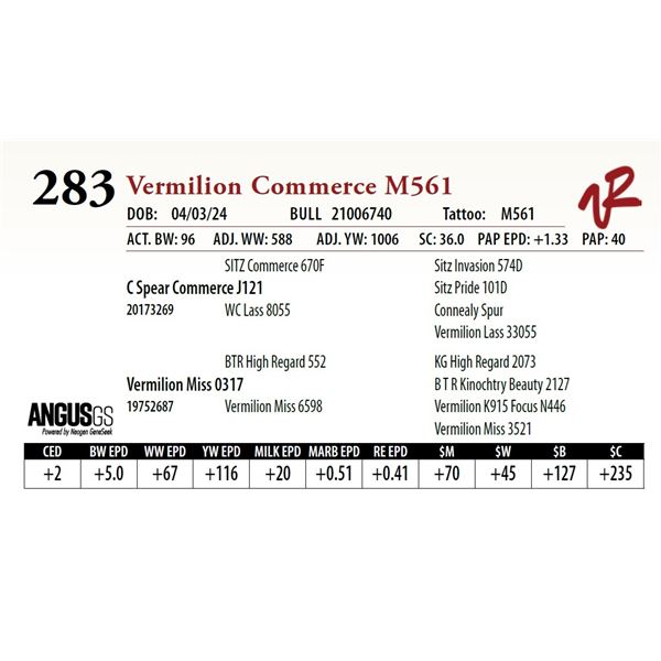 VERMILION COMMERCE M561
