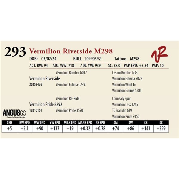 VERMILION RIVERSIDE M298