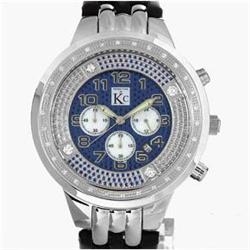 New Techno Com Diamond Bezel Mens Watch Retail $2,795 (WAT-125)
