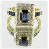 2.3ct Ceylon Blue Sapphire & Diamond 10k Gold Ladies Ring (JEW-045)