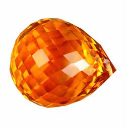 63.35ct Briolette Drilled Yellow Citrine Rare (GEM-19233)