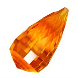 23.25ct Unseen Gems Briolette Cut Golden Yellow Citrine (GEM-18769)
