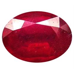 5.60ct Excellent Oval Top Blood Red Ruby Natural SI (GEM-18681)