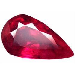 6.48ct Sparkling Natural Pinkish Red Ruby Pear Shape (GEM-18369)