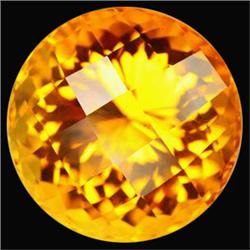 50.45ct Big Size Round Checkered Golden Yellow Citrine  (GEM-16691)