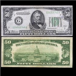 1934A $50 Federal Reserve Chicago Note Hi Grade Scarce (CUR-05996)