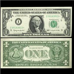 1963 $1 Federal Reserve Star Note RARE ERROR Crisp Unc (CUR-05992)
