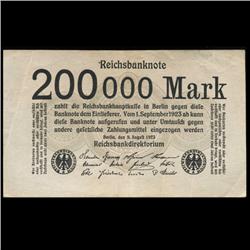 1923 Germany 200000 Mark Note Hi Grade (CUR-05742)