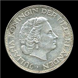 1960 Netherlands 2.5 Gilder Silver AU+ (COI-5769)