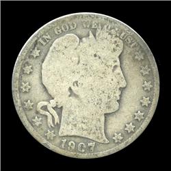 1907D Barber Half Circulated (COI-5710)