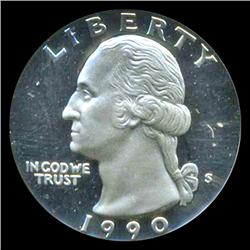 1990S Washington 25c Proof Quarter Coin Graded PCGS PR69 DCAM (COI-5398)