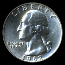 1962 Washington 25c Quarter Coin Graded PCGS MS65 (COI-5360)