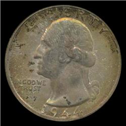 1944 Washington 25c Quarter Coin Graded NGC MS65 Great Toning (COI-5297)