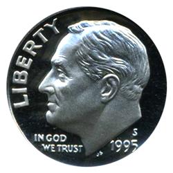 1995S Roosevelt Dime Graded PCGS PR69 DCAM (COI-4944)