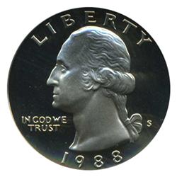 1988S Washington Quarter PCGS Graded PR69DCAM (COI-4940)