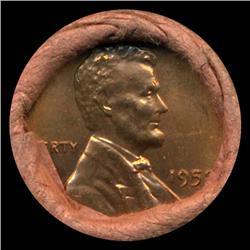 1958 Lincoln Cent RARE Never Opened Original Bank Roll 50 GEMS (COI-4749)