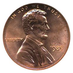 1985 US Lincoln Cent Coin NGC MS66 Red (COI-4288)