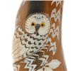Image 5 : Rare White Buffalo Horn Scrimshaw Owl (CLB-259)