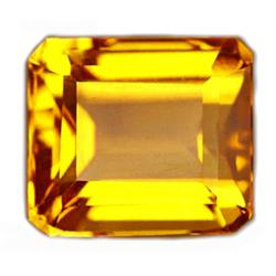 5.40ct  Ravishing Golden Yellow Emerald Cut Citrine FLAWLESS (GEM-10414)