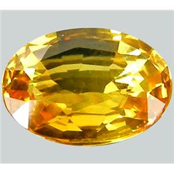 0.96ct  Clean Yellow Orange Sapphire Oval VS (GEM-9050)