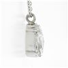 Image 4 : NEW Platinum 1.38 ctw GIA Pear Rose Cut Diamond Solitaire Collet Pendant & Chain