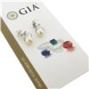 Image 1 : White Gold GIA Large Saltwater Cultured Pearl & Diamond Dangle Drop Earrings