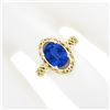 Image 3 : NEW 14k Gold 2.0 ctw Violet Blue Oval Tanzanite w/ Scroll Open Work Solitaire Ri