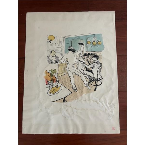 Toulouse Lautrec Litho by M. Knoedler & Sons,NY
