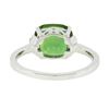 Image 6 : 14K White Gold 3.04 ctw Cushion Green Chrome Tourmaline w/ Diamond Accent Ring