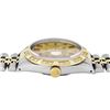 Image 4 : Rolex Mens 2 Tone Champagne Index Pyramid Diamond Bezel Datejust Wristwatch With