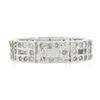 Image 4 : 14k White Gold 0.87 ctw Pave Set Diamond Open Rectangular Near Eternity Band Rin