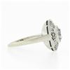 Image 7 : Antique Art Deco 14k Gold GIA Old European Diamond Open Filigree Engagement Ring