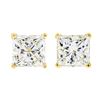 Image 1 : NEW 14k Gold 2.14 ctw GIA Martini Prong Set Square Princess Diamond Stud Earring