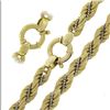 Image 6 : Milor 18K Gold 32" Long 7.8mm Wide Textured Rope Wrapped w/ Box Chain Necklace