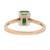 Image 8 : New 14k Gold 1.43 ctw GIA Octagonal Prong Green Emerald Solitaire Engagement Rin
