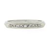 Image 3 : Solid 14K White Gold .15 ctw Single Cut Channel Set Diamond Stackable Band Ring