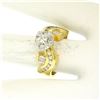 Image 5 : 14k Yellow & White Gold 1.0 ctw Fine Round & Baguette Diamond Solitaire Ring