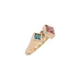 Image 3 : 14 kt YG Diamond Tourmaline & Topaz Ring