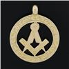 Image 3 : Antique 9c Yellow Gold Engraved Work Reversible Circle Masonic Medallion Pendant