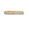 Image 2 : 18KT Yellow Gold 8.91 ctw Emerald Cut & Diamond Tennis Bracelet