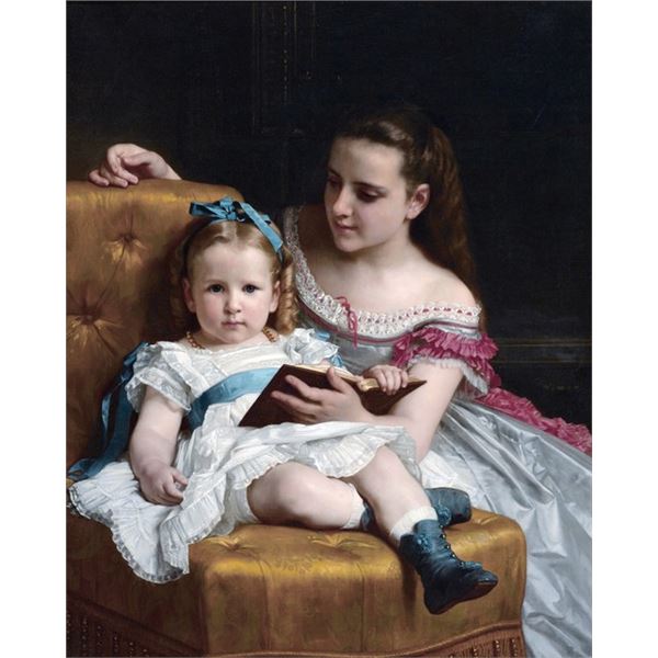 William Bouguereau - Portrait of Eva and Frances Johnston