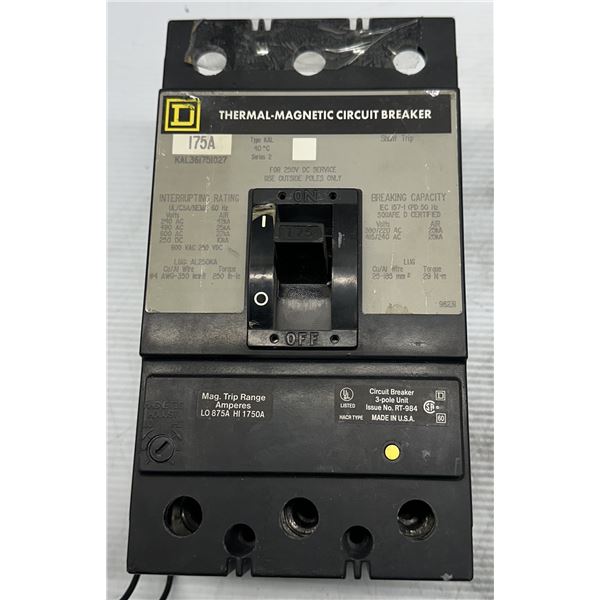 Square D #KAL361751027 Thermal-Magnetic Circuit Breaker
