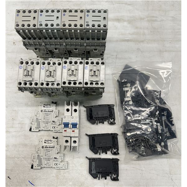 Lot of Misc. Allen Bradley Contactors, Circuit Breakers & Terminal Blocks